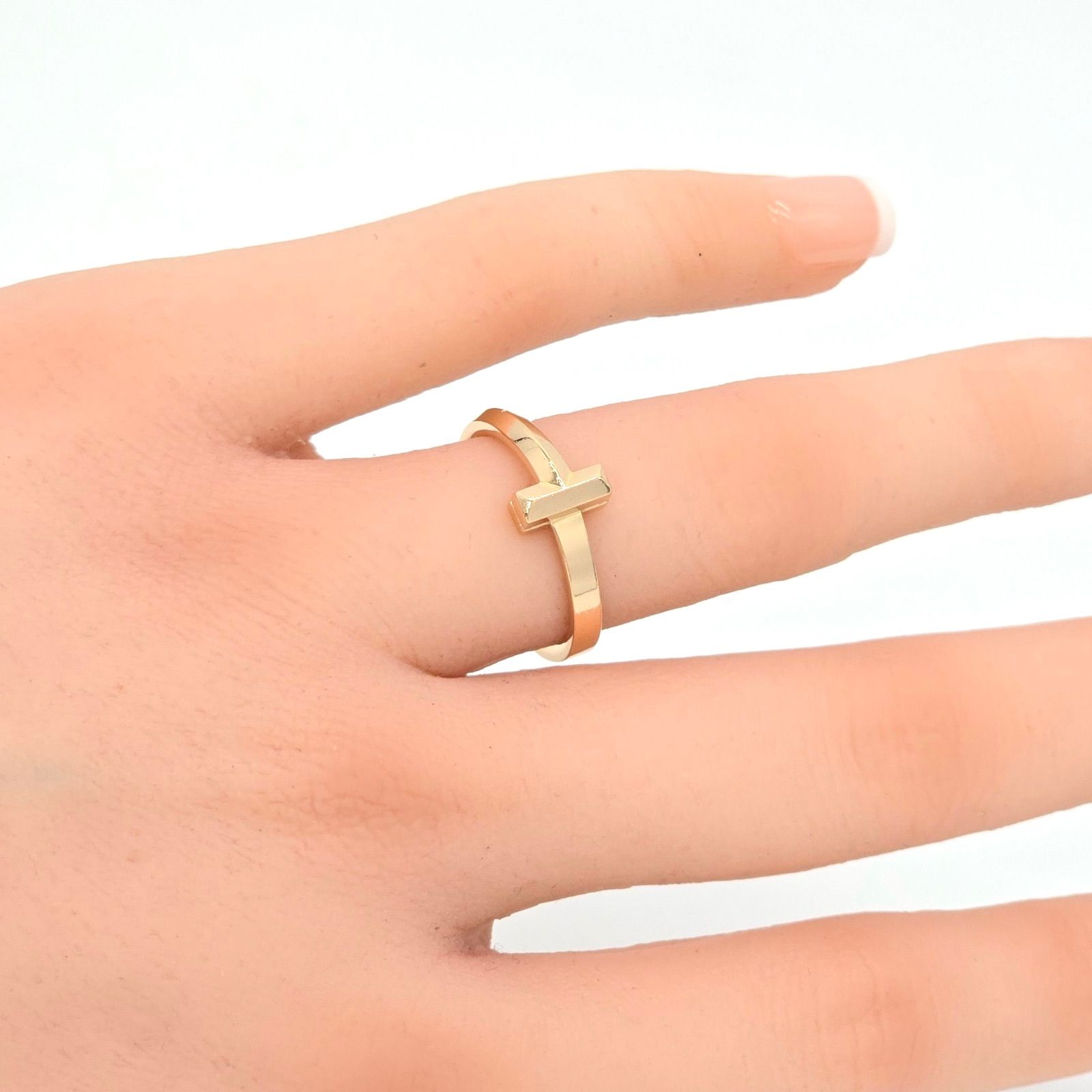 TIFFANY＆Co. ティファニー T ワン リング K18RG 750 ローズ