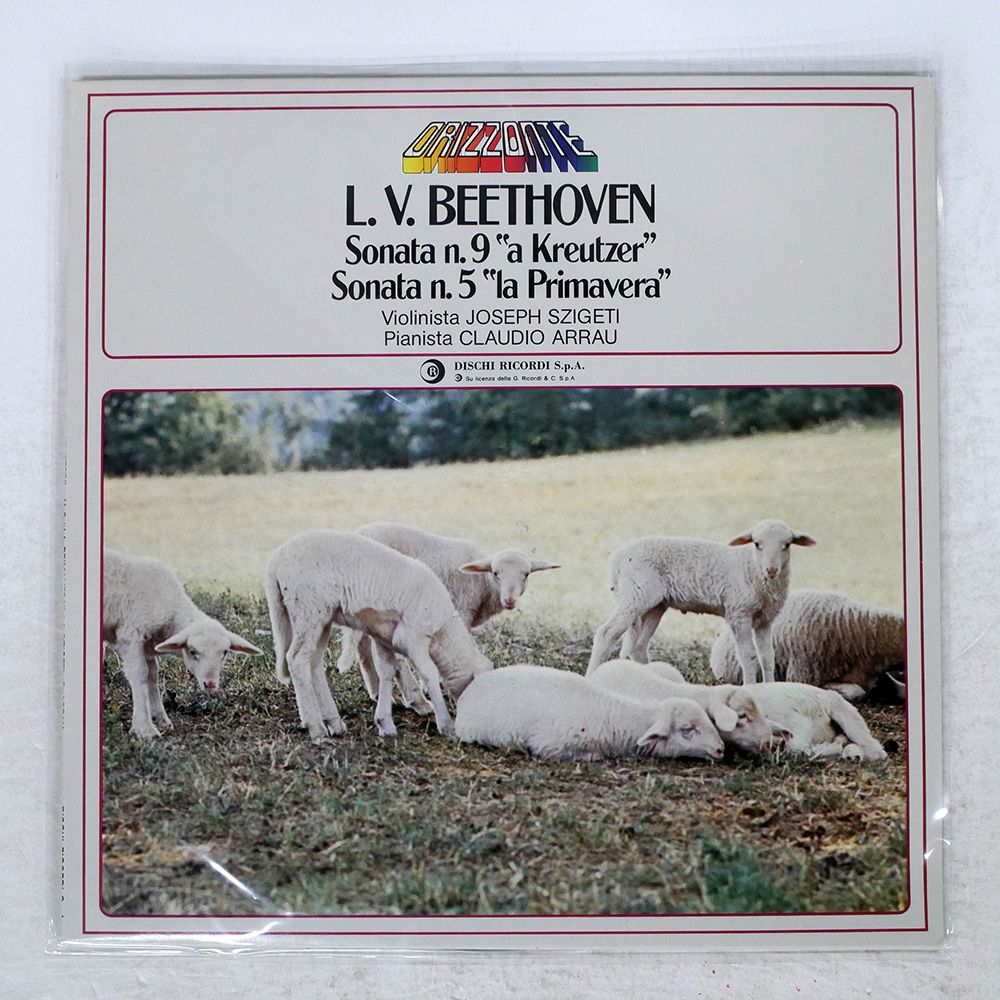 伊 イタリア盤 JOSEPH SZIGETI/LAUDIO ARRAU/BEETHOVEN SONATA N