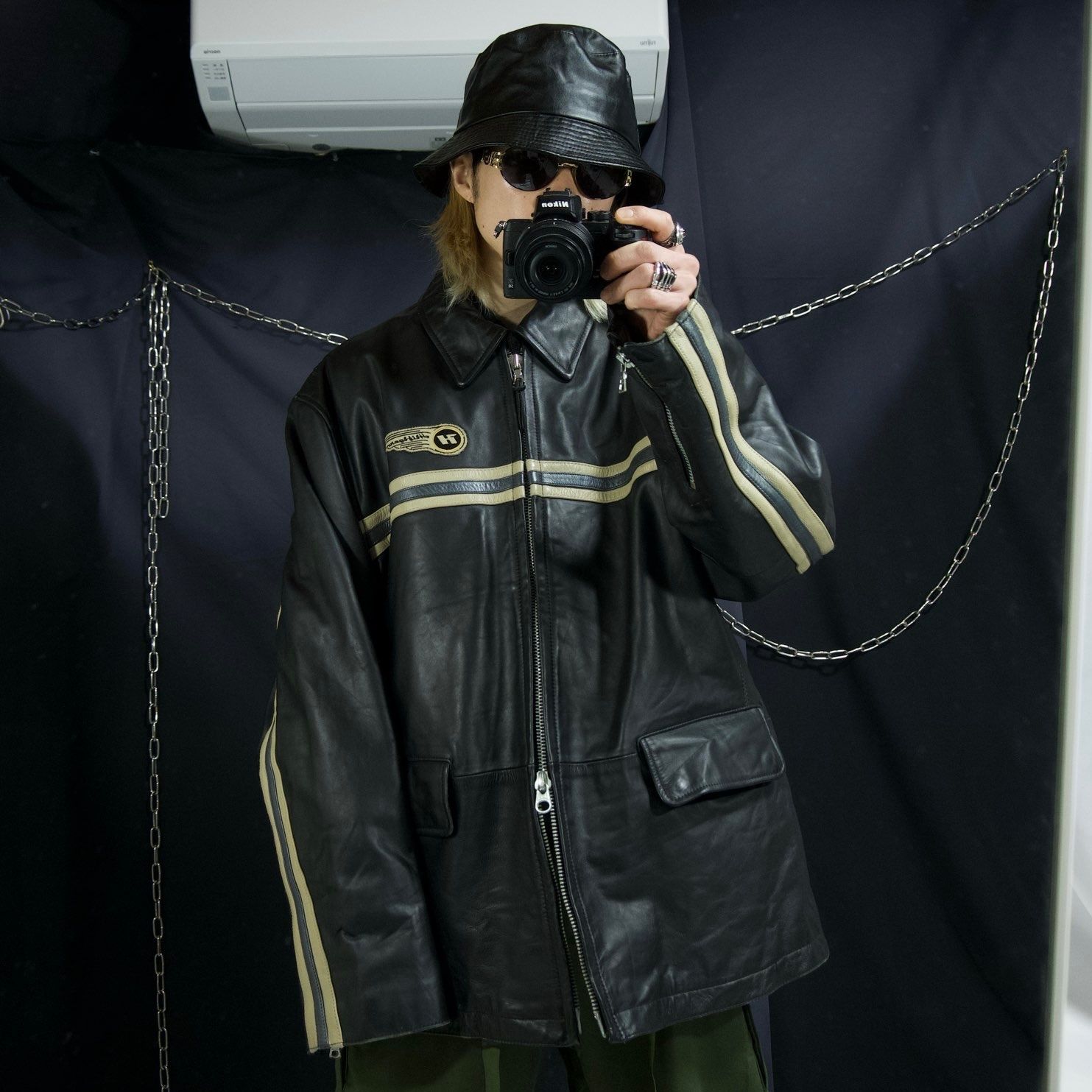 TOMMY HILFIGER Racing Biker Side&Center Line Oversized Lamb 