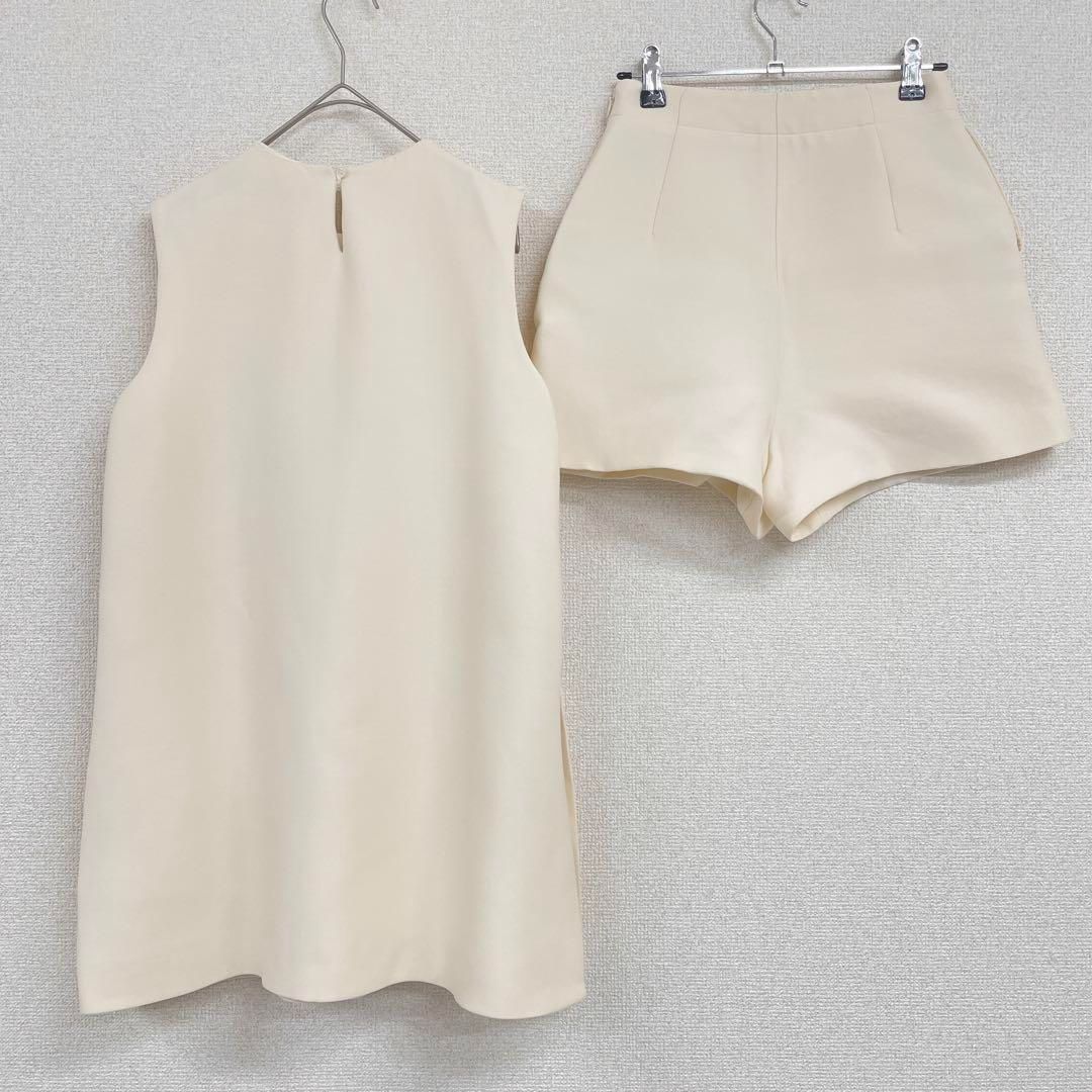 Christian Dior クリスチャンディオール 2025 セットアップ ブラウス ショートパンツ 36 アイボリー ウール シルク イタリア製