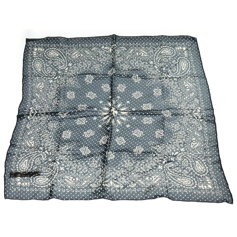 CHROME HEARTS クロムハーツ CHプラス ペイズリー柄 バンダナ スカーフ ブラック