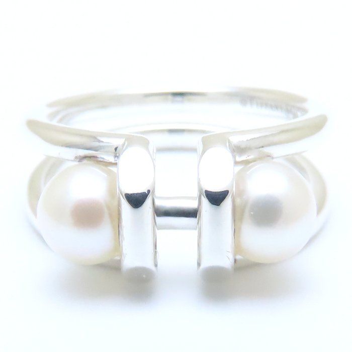 今月まで ティファニー　ハードウェア　ダブルパールリング ティファニー ハードウェア ダブルパール リング 925×パール