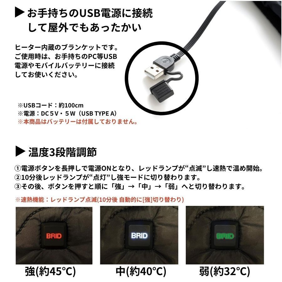 ブランケット usb BRID 2023 MOLDING USB キルトブランケット