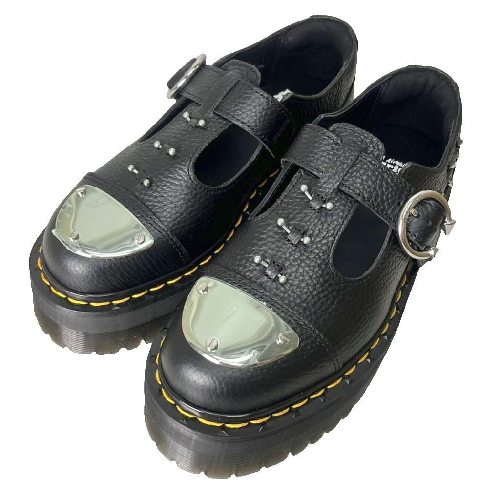 ♥品 ドクターマーチン DR.MARTENS BETHAN ハードウェア メリージェーン シューズ ローファー 革靴 UK4 23.0cm 黒 ブラック レディース