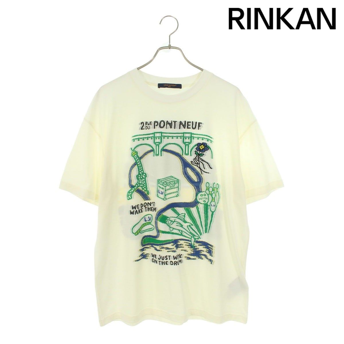 ルイヴィトン 24SS RM241 IGT HQY72W インターシャグラフィックコットンTシャツ メンズ L