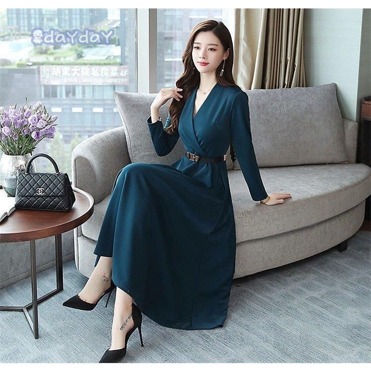 ワンピース レディース 40代 きれいめ 長袖 上品 春秋 マキシ