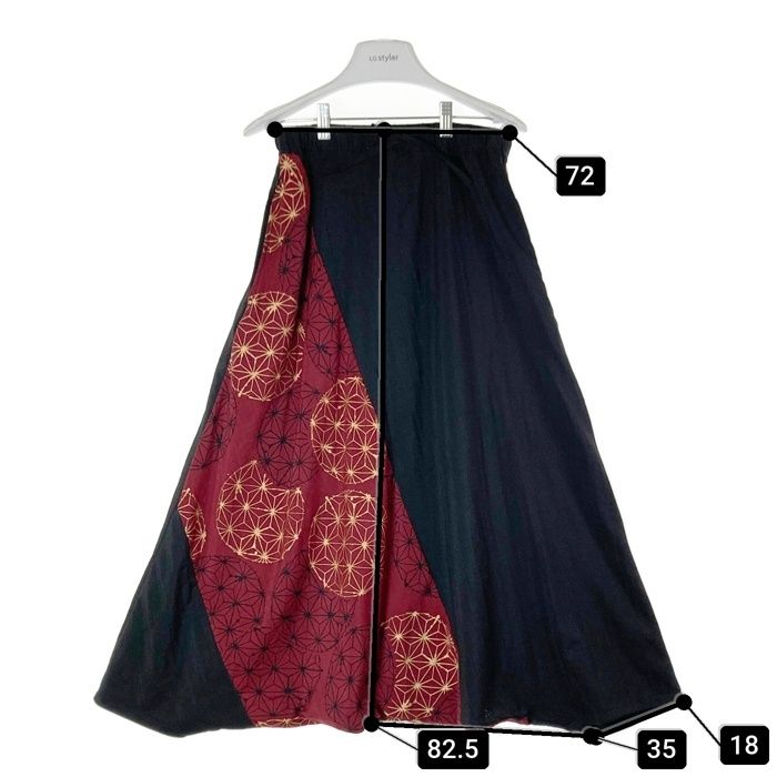 【美品】SOU・SOU ソウソウ モスリン 富士 サルエル パンツ 黒 L ☆SOU・SOU ソウソウ モスリン 富士 サルエルパンツ ブラック