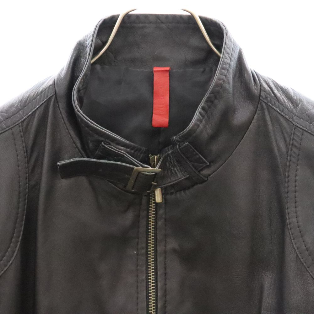 Vera Pelle レザー ブルゾン イタリア製 ジップアップ 衿付き BK