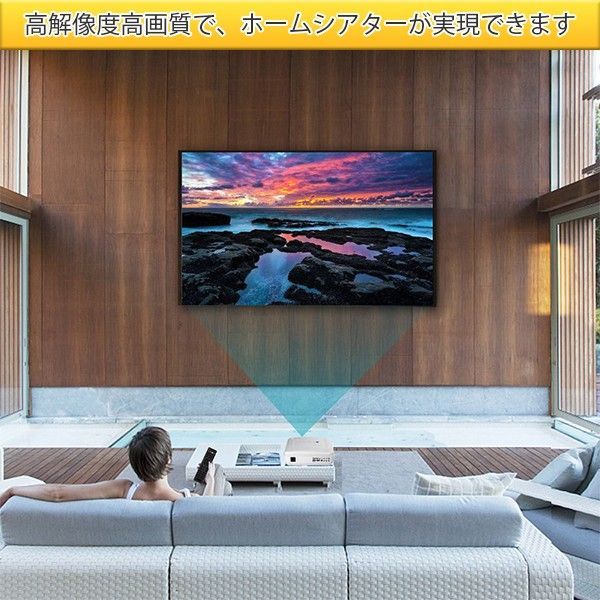 プロジェクター 小型 家庭用 天井投影 3200ルーメン 1080P高画質 最大200インチ スマホ接続 WWW_MEBLE-SODAR_PL