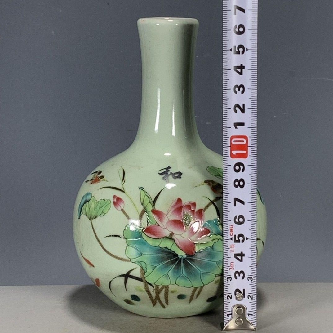 中国美術  パステル蒔絵五龍紋天球瓶  景徳鎮  装飾品 現代工芸品美術品 置物 中国美術 パステル蒔絵五龍紋天球瓶 景徳鎮 装飾品 現代工芸品