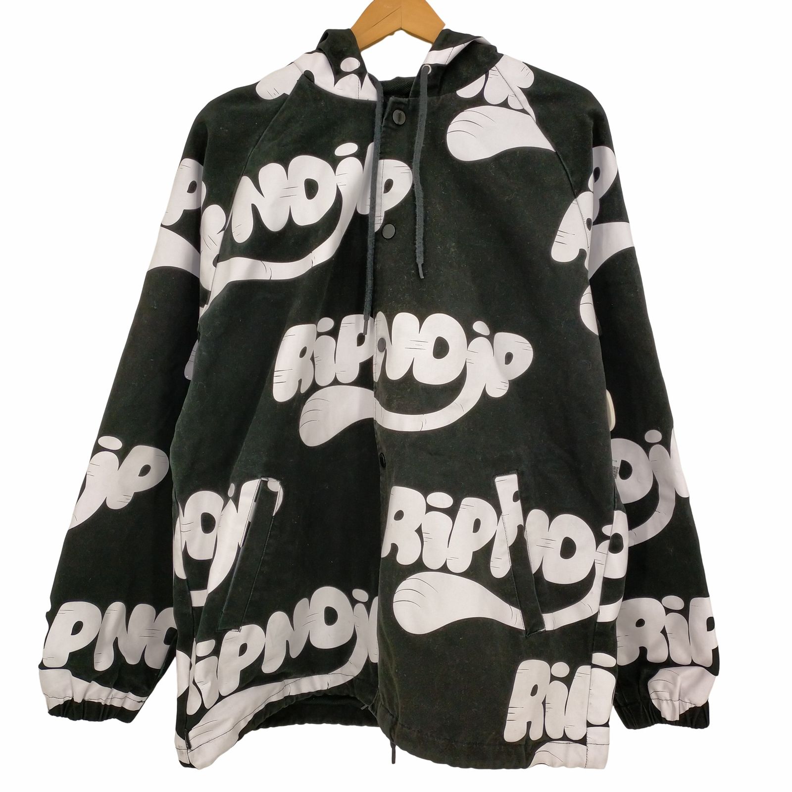 リップンディプ RIPNDIP プリント総柄 フーデットコーチジャケット メンズ JPN：L - メルカリ