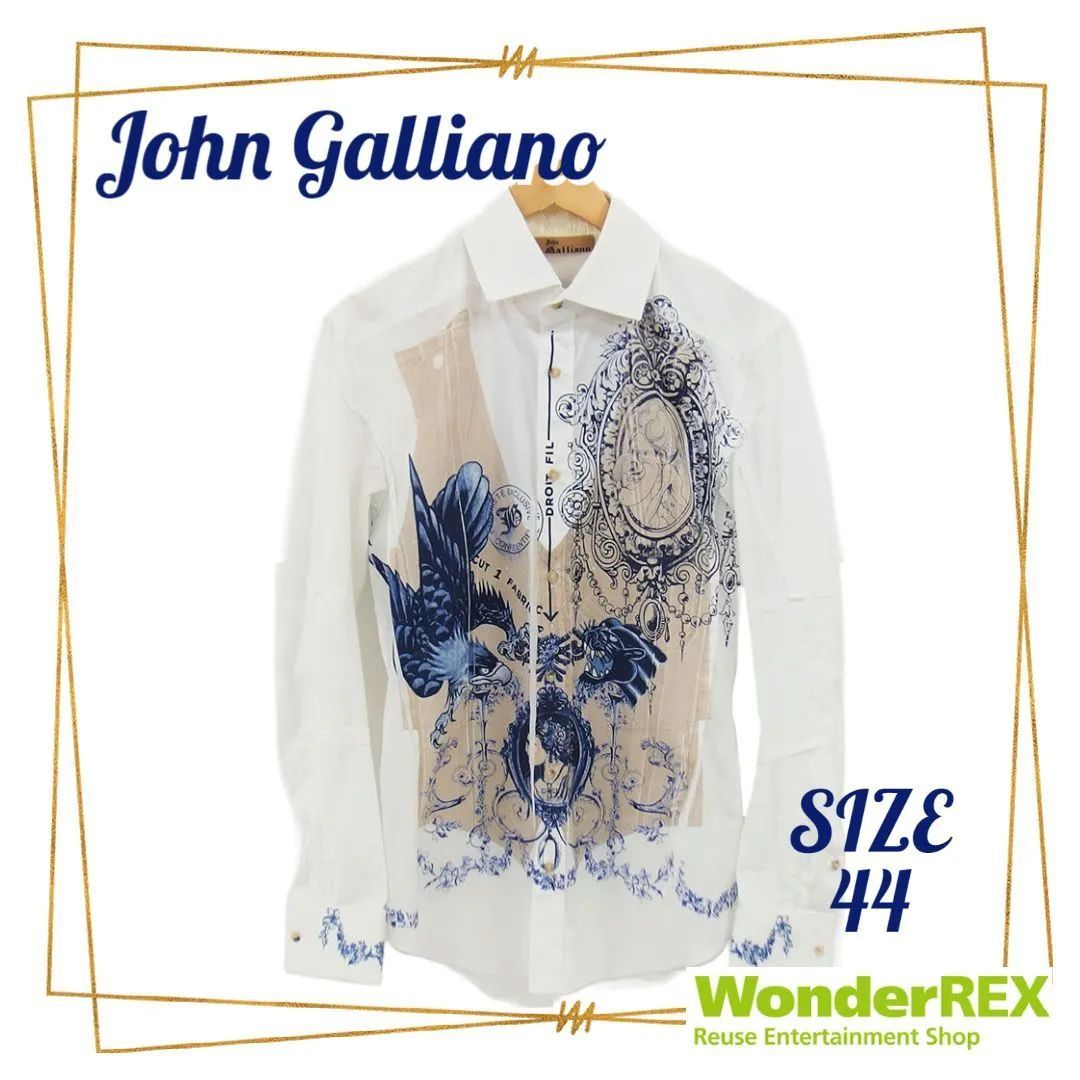 美品】 John Galliano プリントシャツ 07AW ジョンガリアーノ