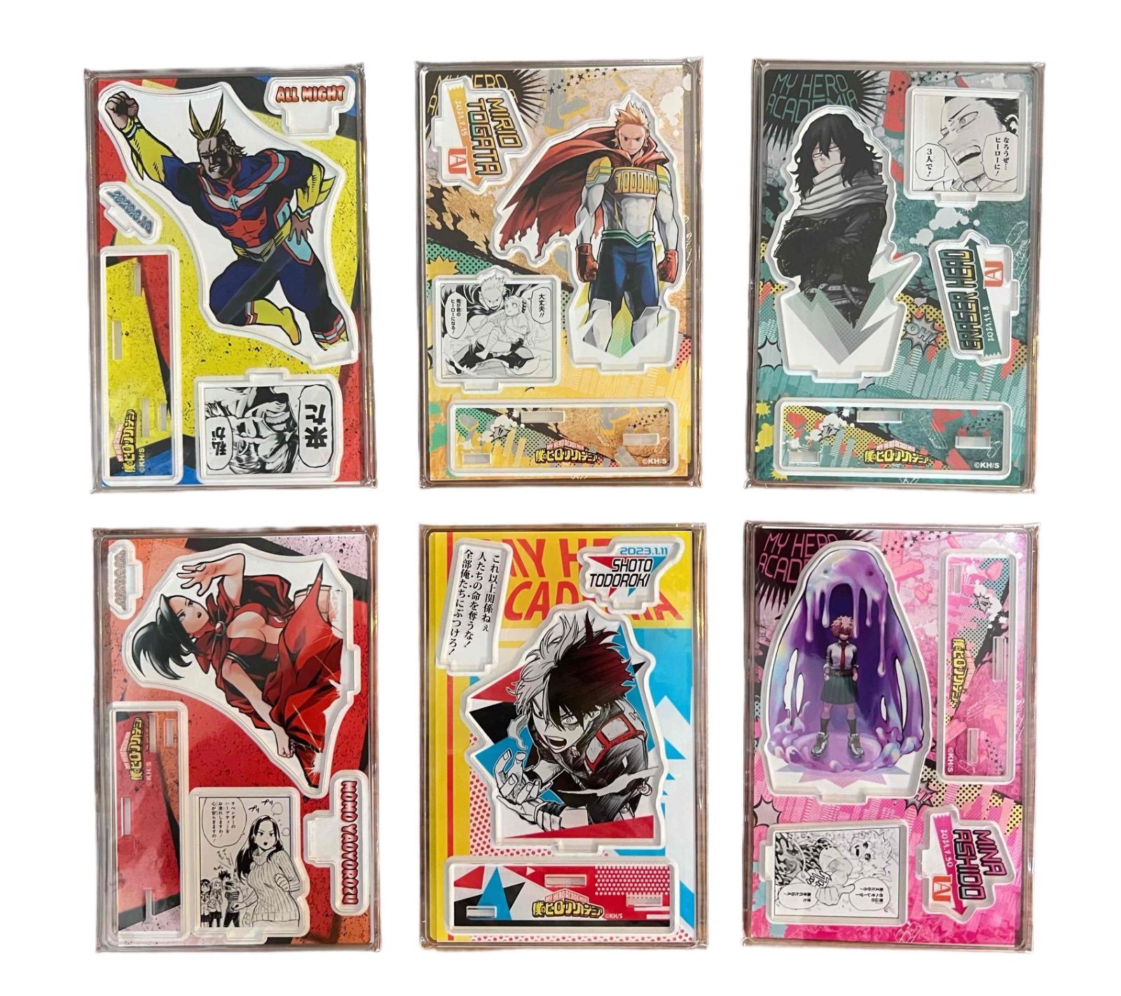 僕のヒーローアカデミア 名場面ジオラマフィギュア 6種セット オールマイト - 通形ミリオ - 相澤消太 - 八百万百 - 轟焦凍 - 芦戸三奈