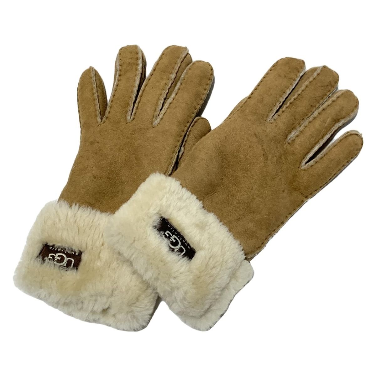 UGG アグ 手袋 レディース - ライトブラウン ムートン