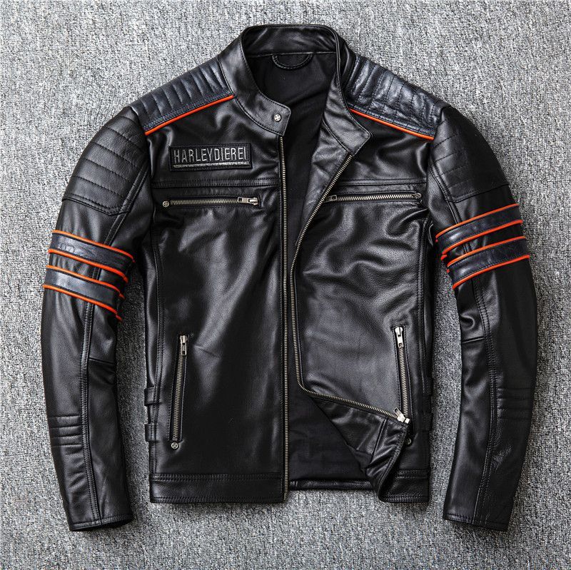 上品レザージャケット 本革 ライダース スカル柄 バイクジャケットS-M L XL 2XL 3XL 4XL 5XLサイズ カウハイド 牛革 革ジャン  メンズファッション - メルカリ