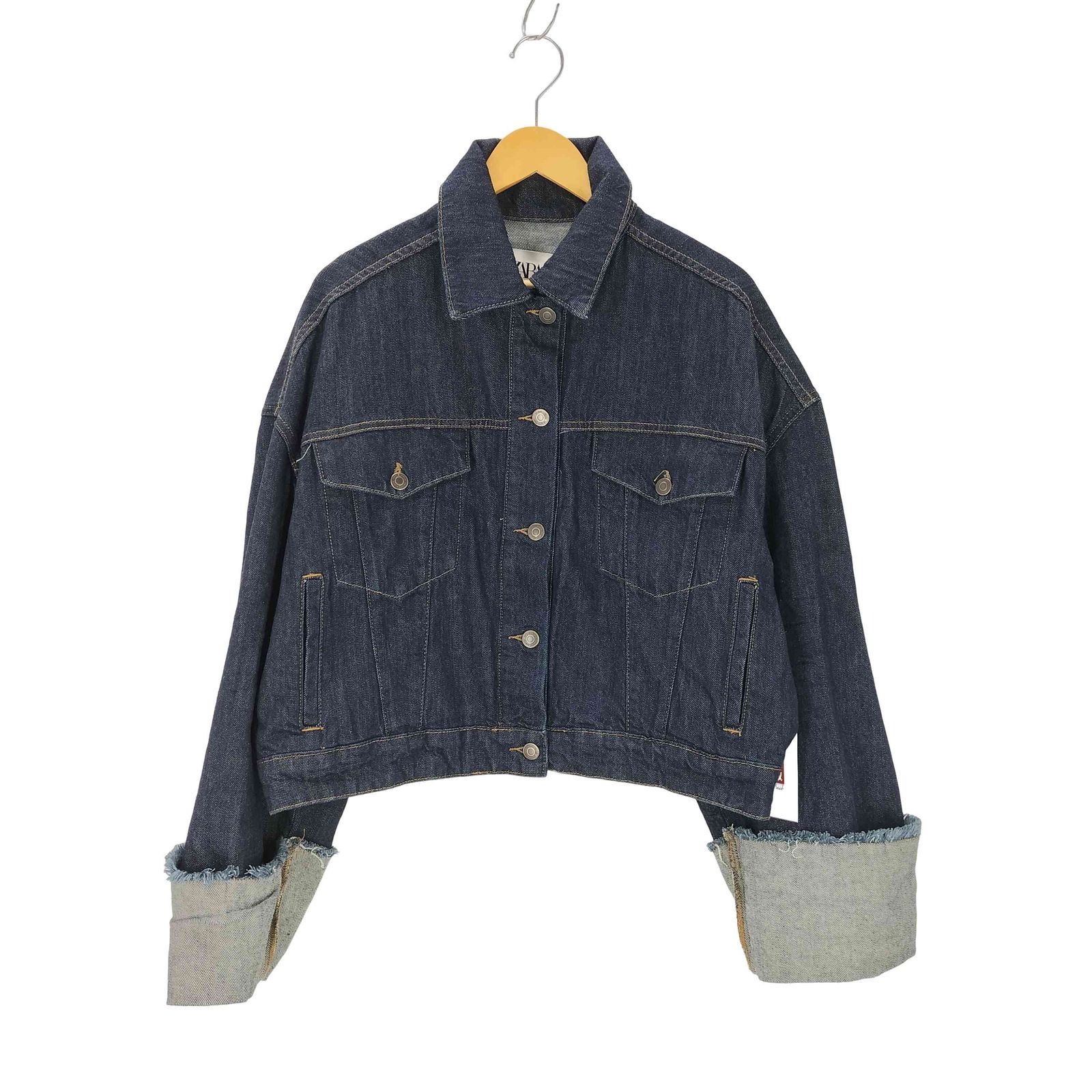 ザラ ZARA ZWコレクションデニムジャケット レディース import L