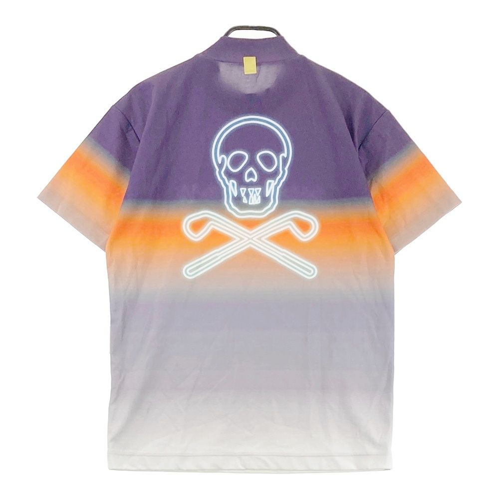 【ランキング入賞】 サイズ 44 MARK-LONA マークアンドロナ ハイネック 半袖Tシャツ ネオン パープル系 240101469280 ゴルフウェア メンズ ストスト