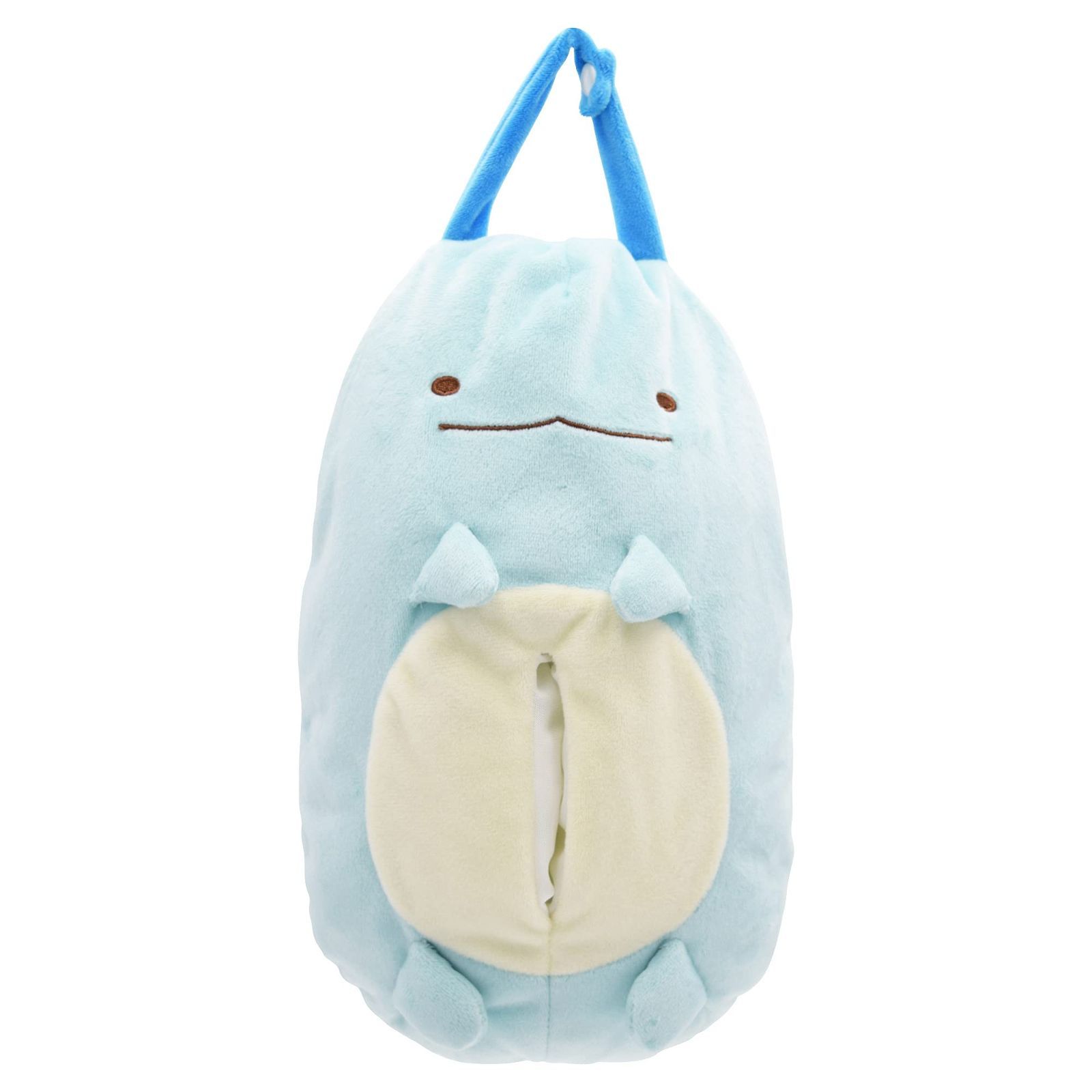 モリピロ(MORIPiLO) ポケットティッシュケース 吊り下げ 壁掛け 車用 すみっコぐらし とかげ ブルー 約40cm【公式キャラクターグッズ】ふわふわ ぬいぐるみカバー 可愛い すみっこ暮らし 4620647