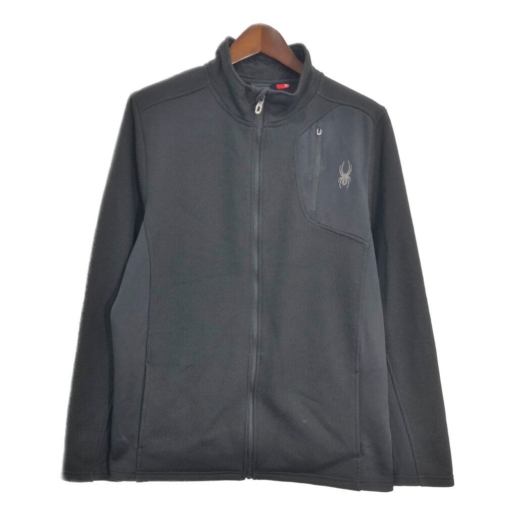 SPYDER スパイダー コアセーター フリースジャケット アウトドア ブラック (メンズ XL) 中古 古着 T0533
