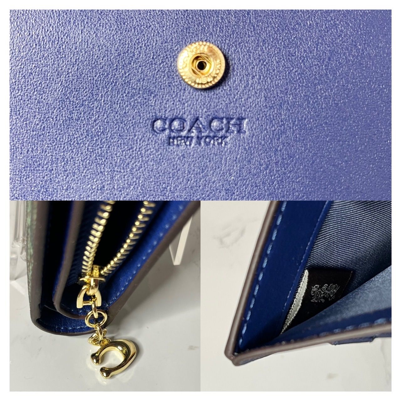 COACH シグネチャー モノグラム プリント二つ折り財布