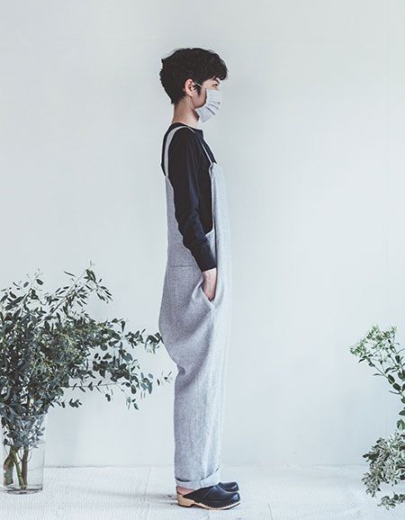 fog linen work ベックサロペット　ウールリネン　ホワイト