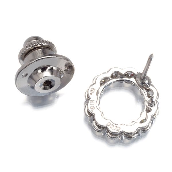 ミキモト ブローチ ダイヤ ダイヤモンド 0.72ct サークル ピン K18WG  