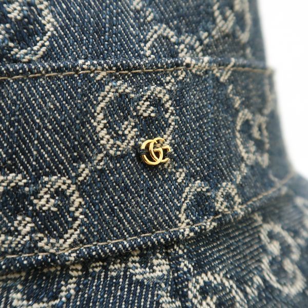 新品タグ付✨グッチ GG柄 エコウォッシュデニム ブリムハット 631958 L GUCCI Wide Brim Hat Eco Washed Denim Denim Blue 631958 | eBay