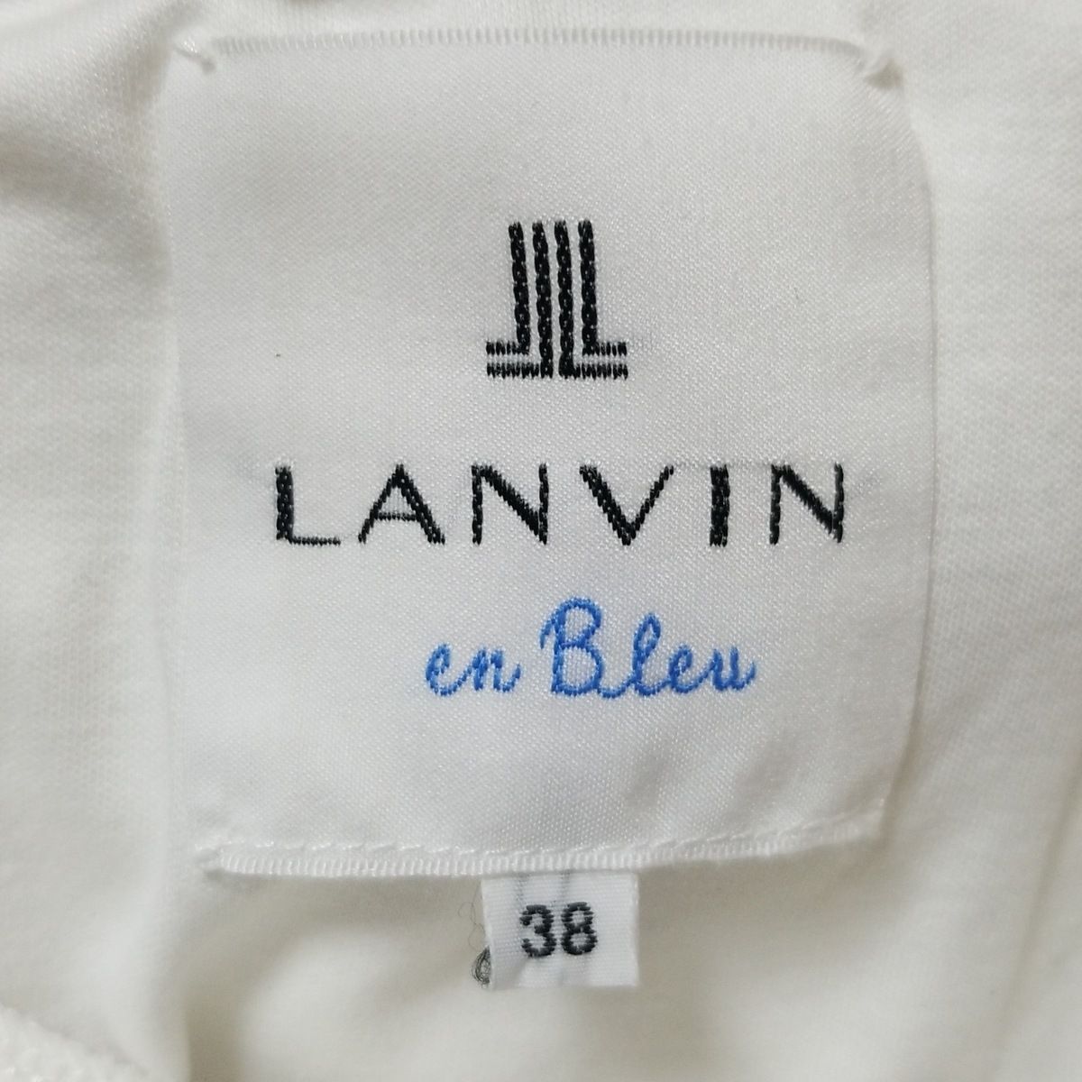 【美品】LANVINenBlue パールデザインTシャツ 38 ランバンオンブルー 半袖カットソー サイズ38 M レディース美品