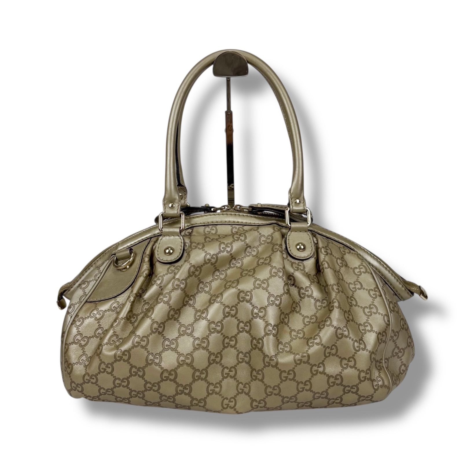 GUCCI グッチ ハンドバッグ GG柄 322287 即購入禁止 グッチ トートバッグ GGマーモント ダブルG ポーチ付き 649577
