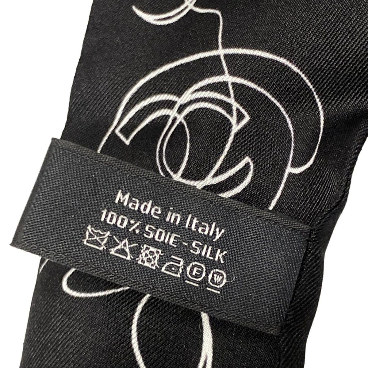 CHANEL(シャネル) スカーフ美品 - 黒 リボンスカーフ - メルカリ