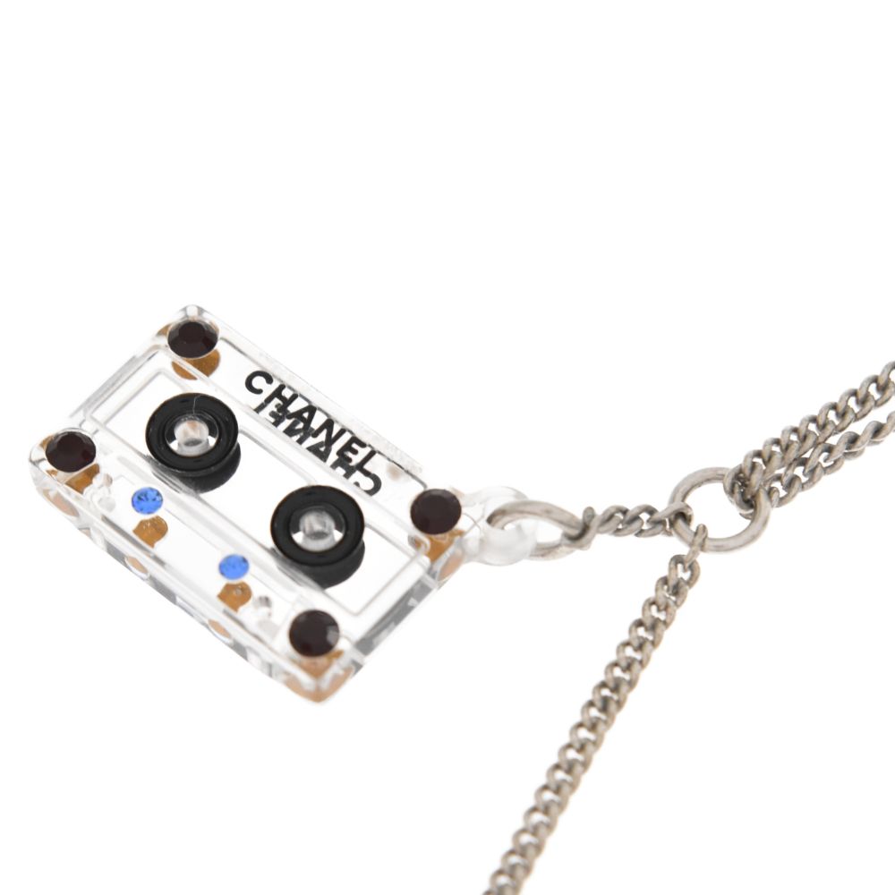 【即購入◎】ヴィンテージCHANEL シャネル ネックレス ココマーク シルバー シャネルココマーク ネックレス ホワイト シルバー金具 07V刻印