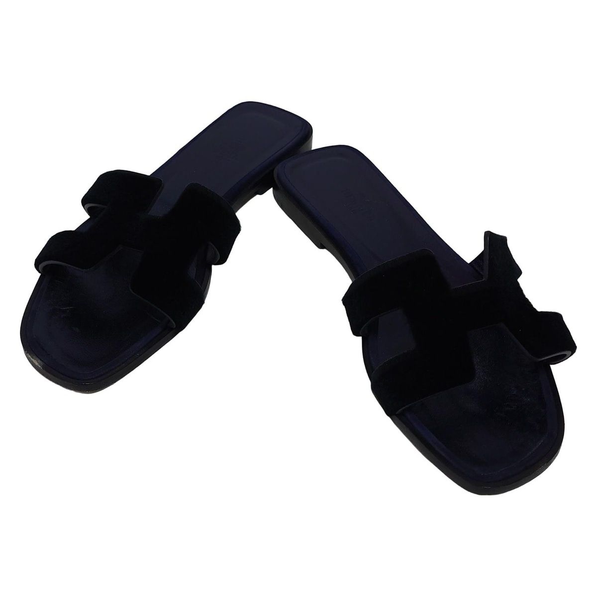 エルメス ブラック レザー ケリーミュール サボ 37 カルロッタ