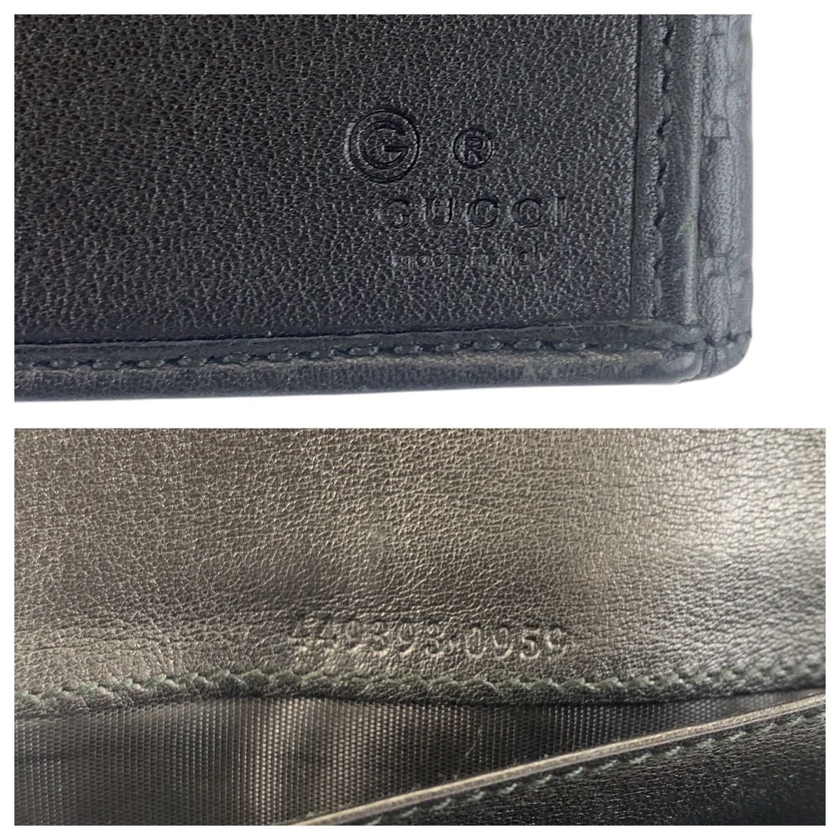 GUCCI ブラック　レザー　長財布 GUCCI グッチ グッチシマ ブラック 黒 レザー 449393 長財布