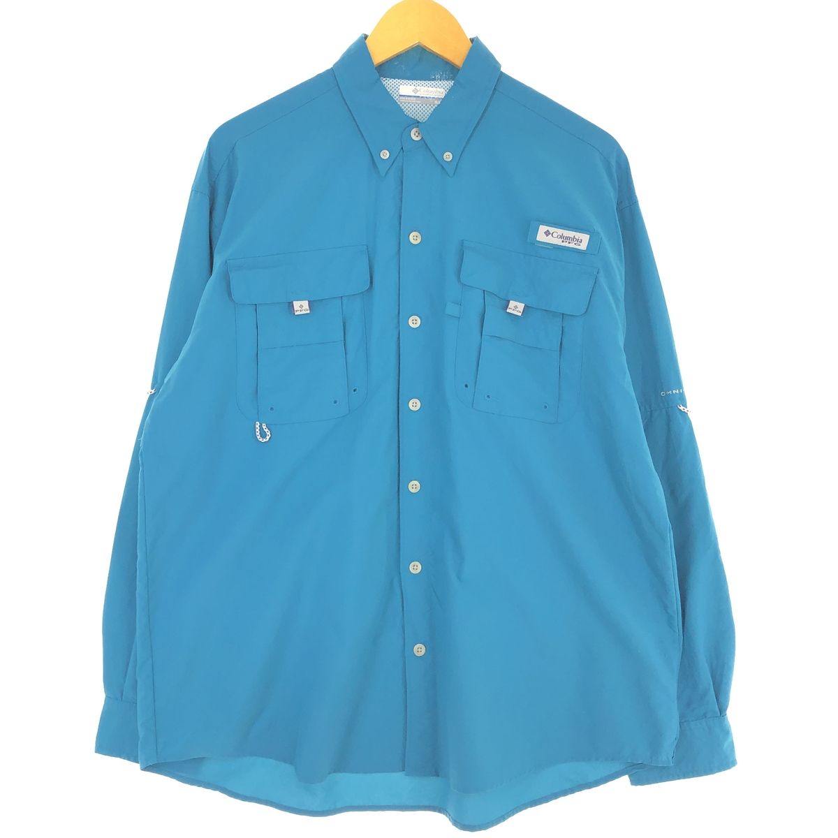 古着 コロンビア Columbia PFG OMNI-SHADE ボタンダウン 長袖 フィッシングシャツ メンズM/eaa431618
