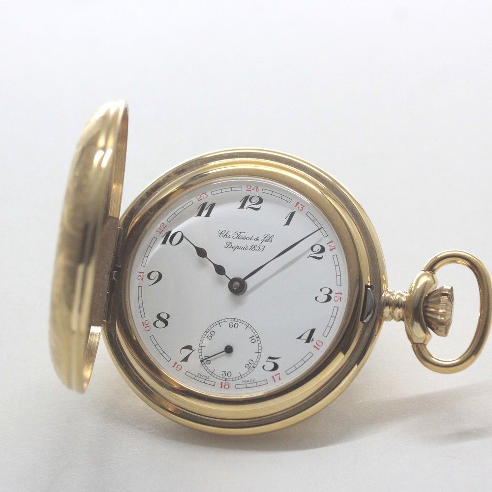 絶版モデルのティソ | TISSOT | ヴィンテージウォッチ | ハーフハンター アラビア数字| 手巻き式 | 懐中時計 | tissot-1036