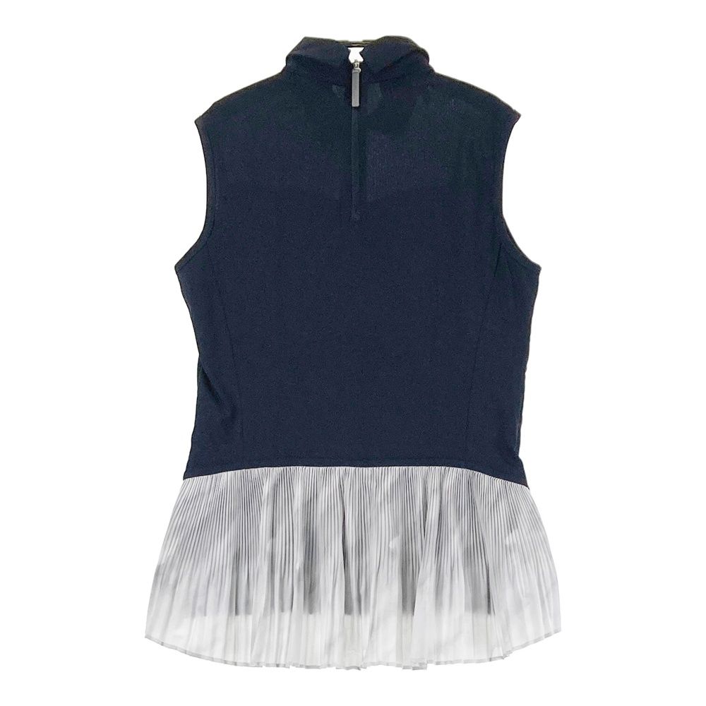 デサントゴルフ ノースリーブ シャツ プリーツ Lサイズ サイズ：L DESCENTE GOLF デサントゴルフ 襟付き ノースリーブ