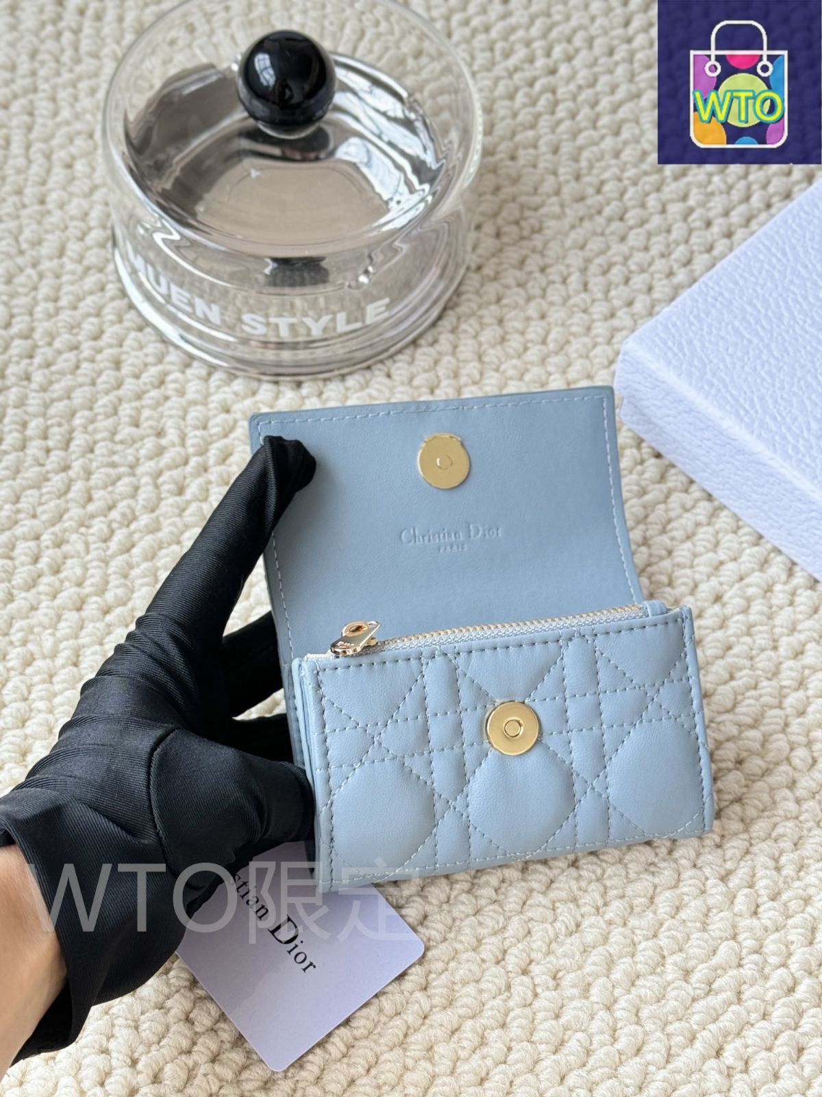 今日特価】My Dior Glycine ウォレット, ラズベリーピンク, 藤の
