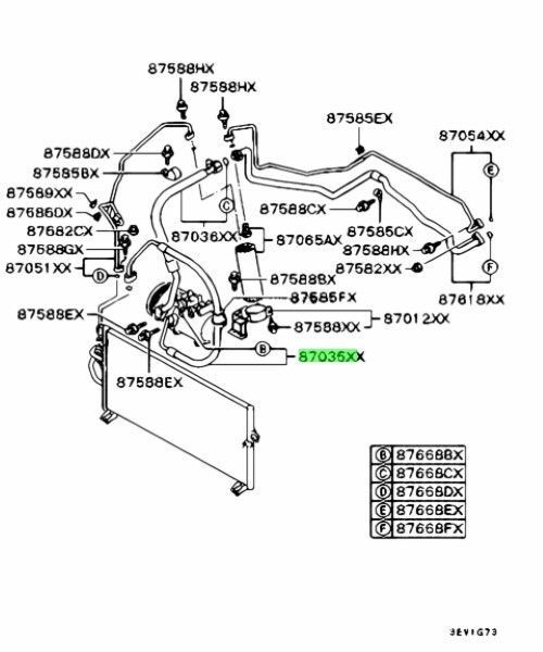 ミツビシ 純正 ランサーエボリューション 4 5 6 CN9A CP9A A/C  