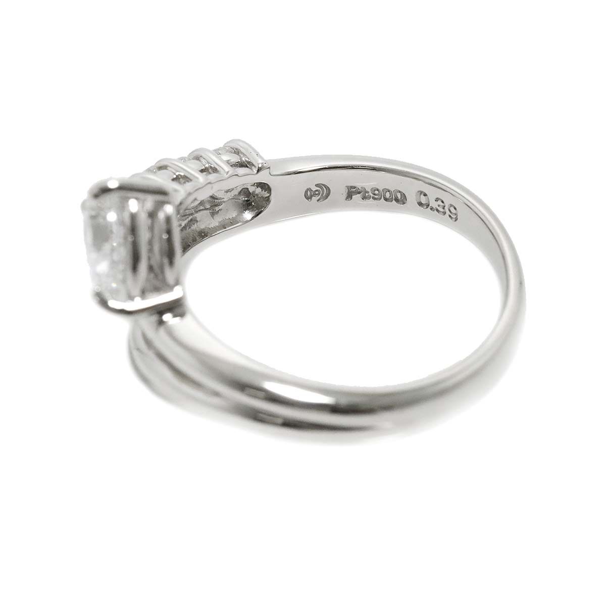 タサキ TASAKI 8号 リング ダイヤ 0.39ct/0.28ct Pt プラチナ 田崎真珠  