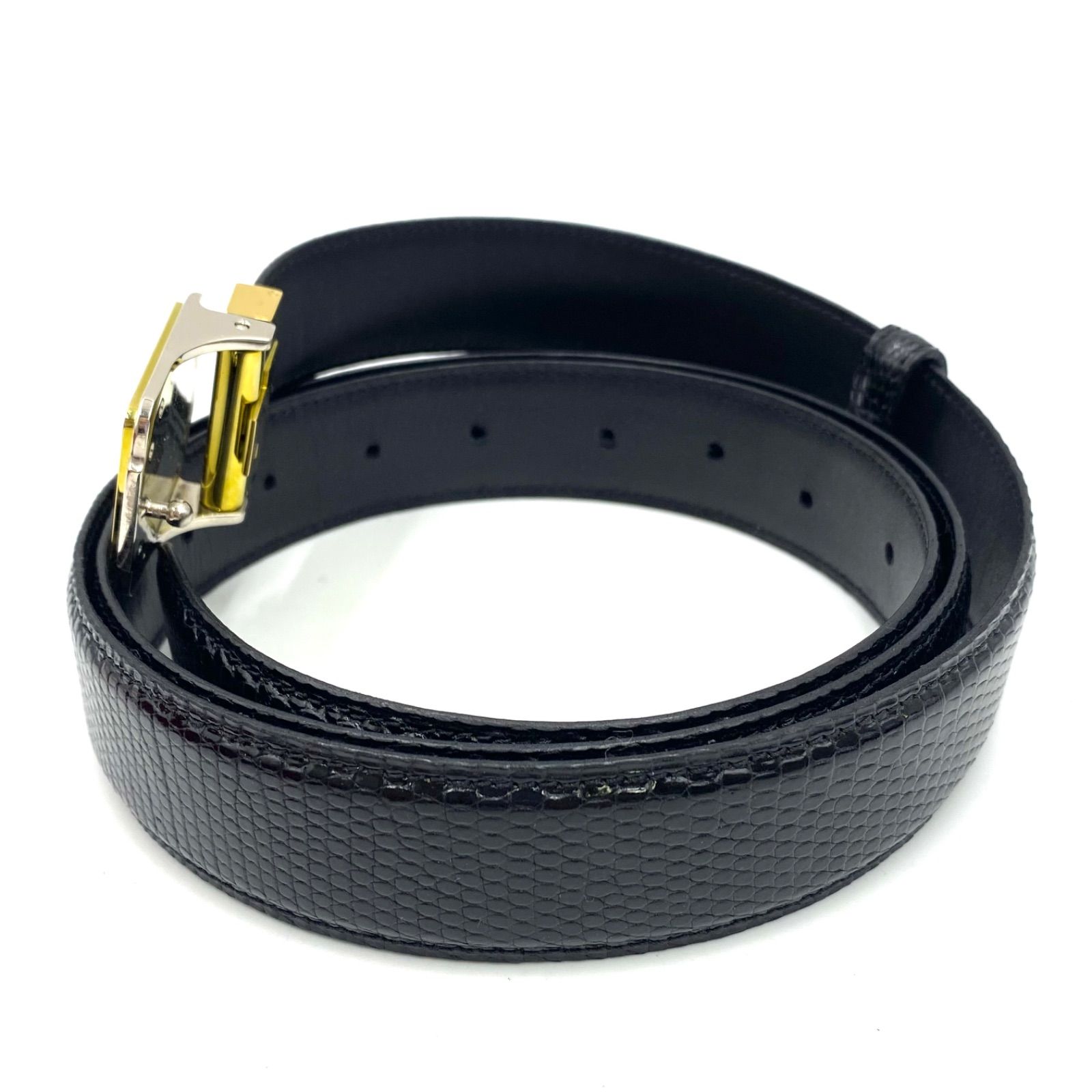 美品　Cartier カルティエ サントス マストライン ベルト ドゥーブルC Cartier カルティエ マストライン サントス ベルト ブラック 2C