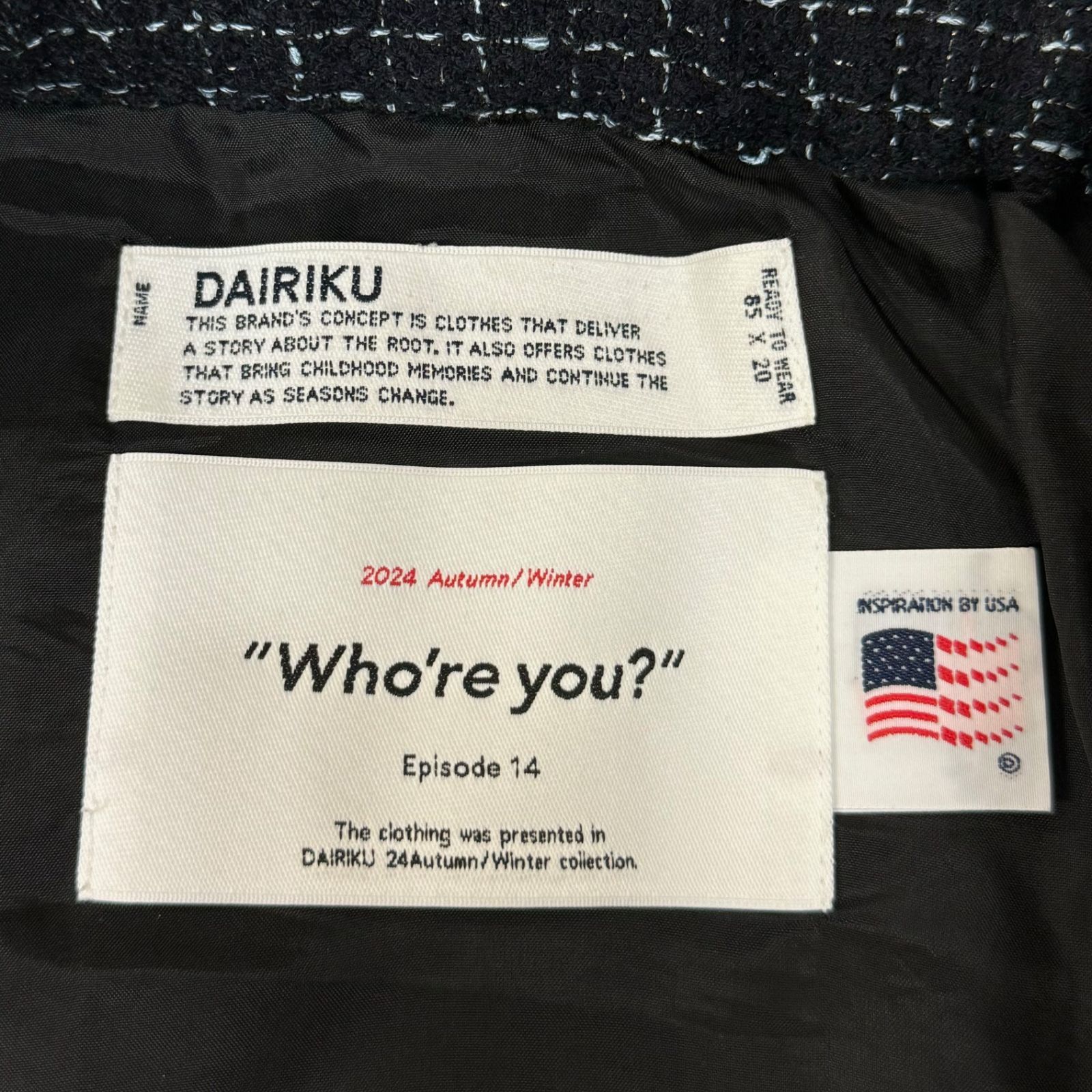 定価74800円 DAIRIKU 24AW Tweed PKT Cargo Pants ツイード