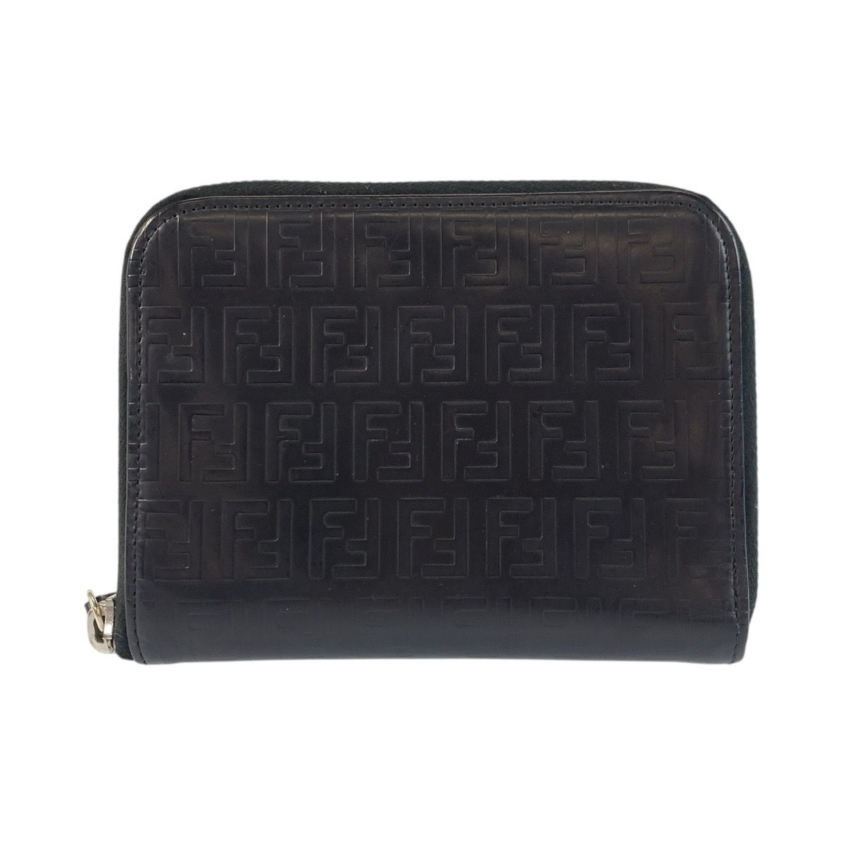 フェンディ ズッキーノ コンパクトウォレット FENDI フェンディ ズッキーノ ブラック 黒 シルバー金具