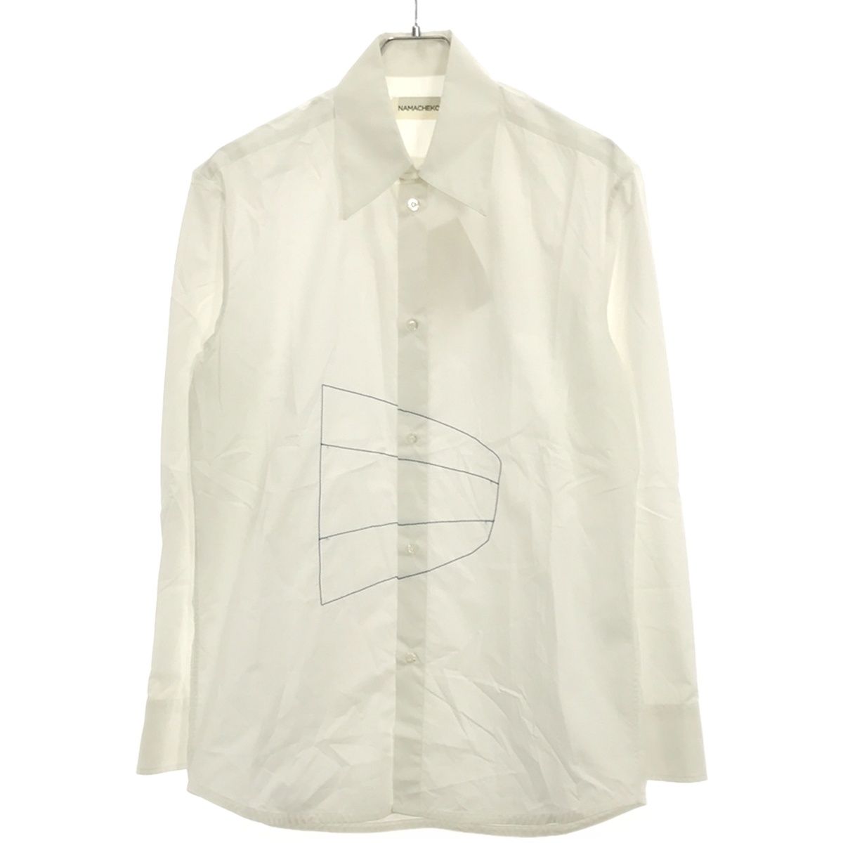 NAMACHEKO ナマチェコ 19AW BEW SHIRT ステッチシャツ ホワイト XS