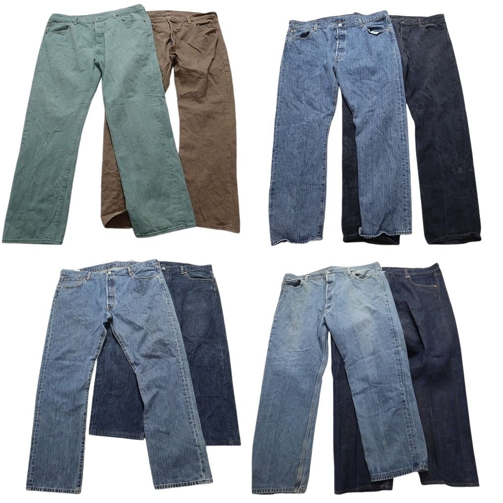 古着卸 リーバイス 501 デニム パンツ 8枚セット メンズ 40 |42 |44 |46 アメカジ インディゴブルー 古着 NA5696