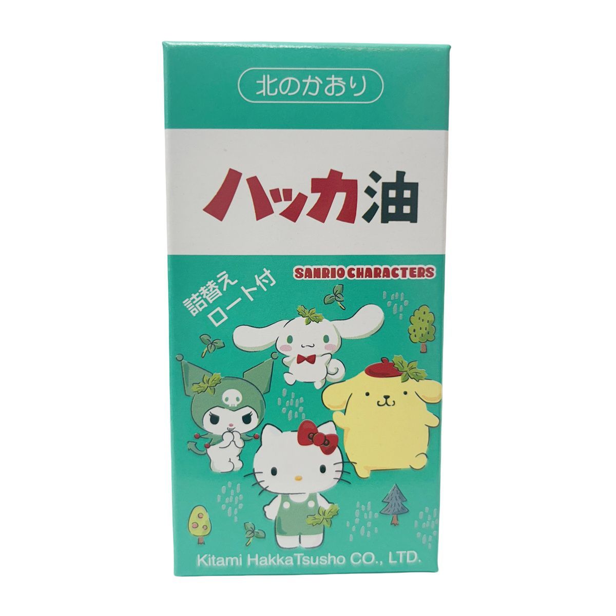 5セット ハッカ油 サンリオキャラクターズ スプレー11.5ml＋詰め替え瓶20ml ろうと付き 11.5ml＋瓶20ml 1個