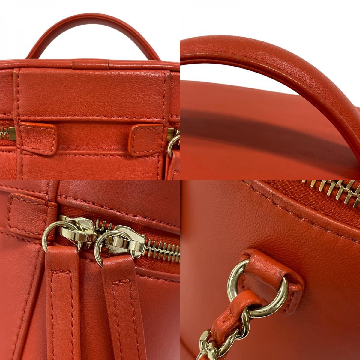 シャネル CHANEL ココマーク チェーンバニティバッグ AS0323 レッド ゴールド金具 ラムスキン レディース ショルダーバッグ シャネル CHANEL ココマーク チェーンバニティバッグ AS0323 レッド