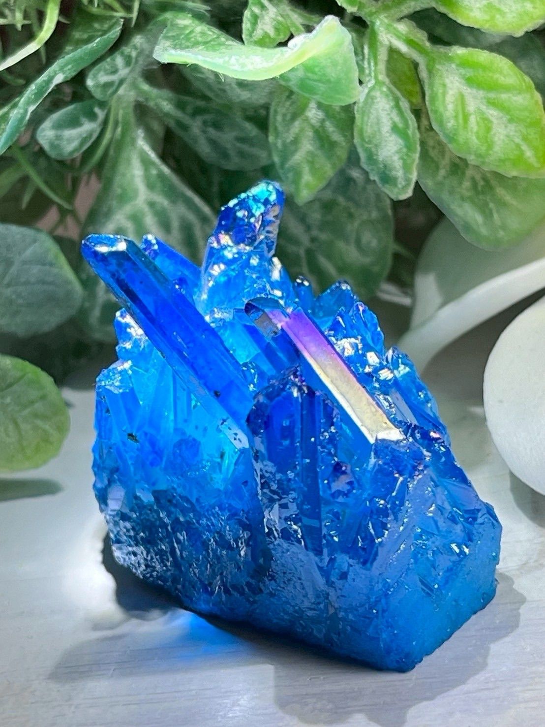 七色の夢✨ オーラ水晶 クリスタル クラスター 原石 アクア 七色の夢