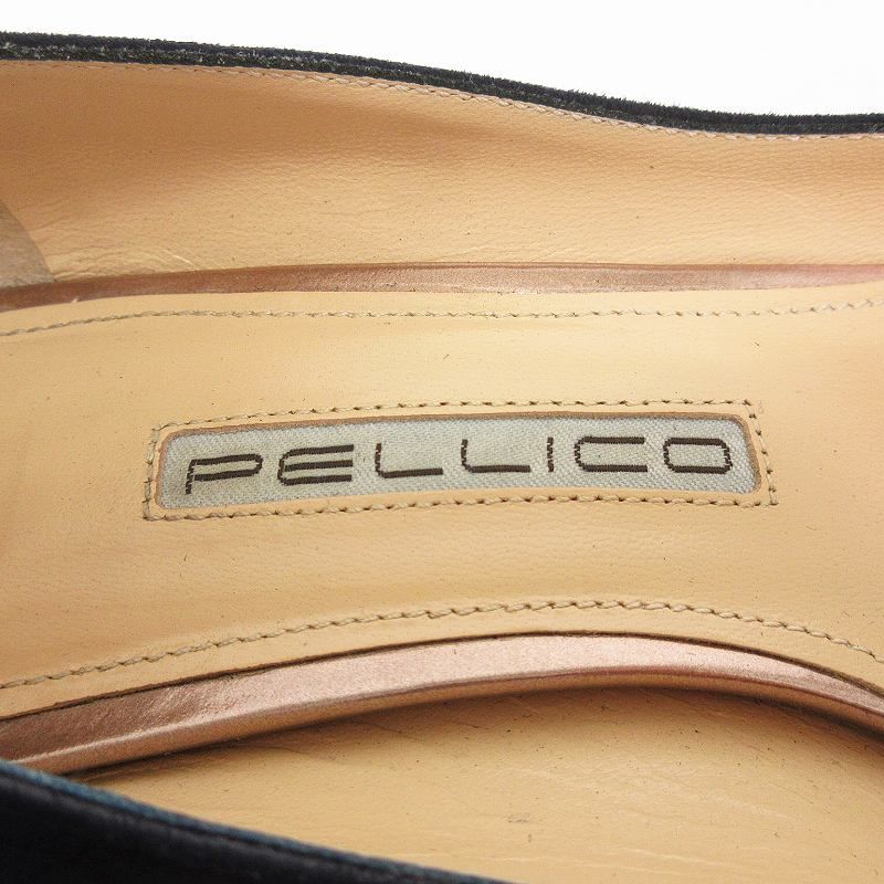 【最終値下】PELLICO フラット　スウェード　38.5 ネイビー 最終値下】PELLICO フラット スウェード 38.5 ネイビー - メルカリ