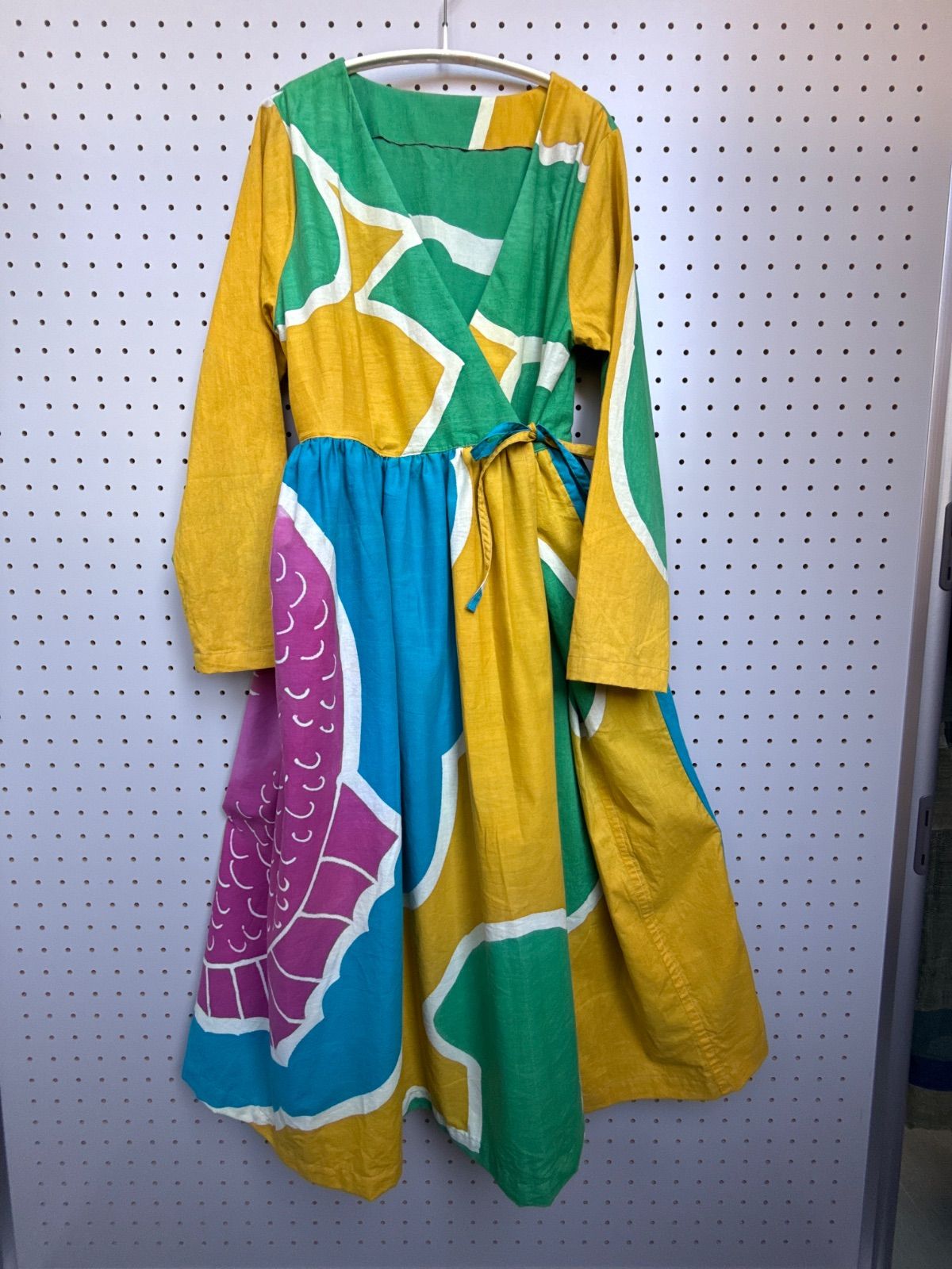 大漁旗リメイク カシュクールワンピース