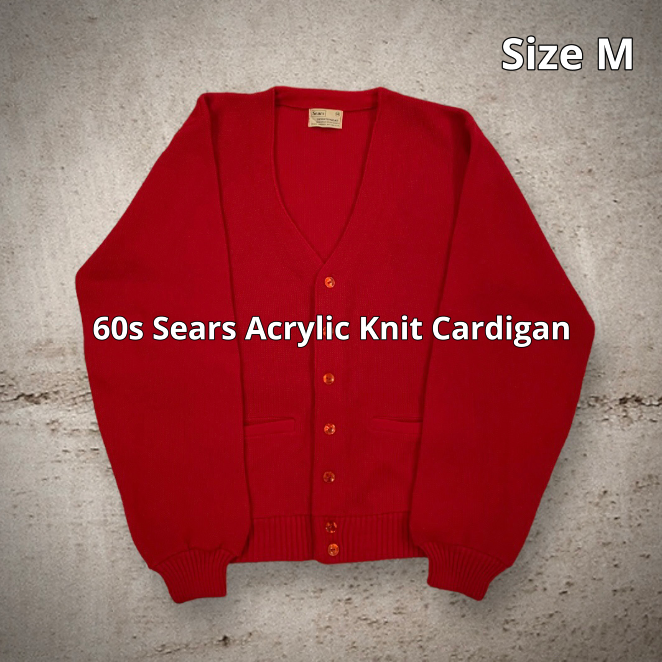 60s Sears Acrylic Knit Cardigan シアーズ アクリルカーディガン